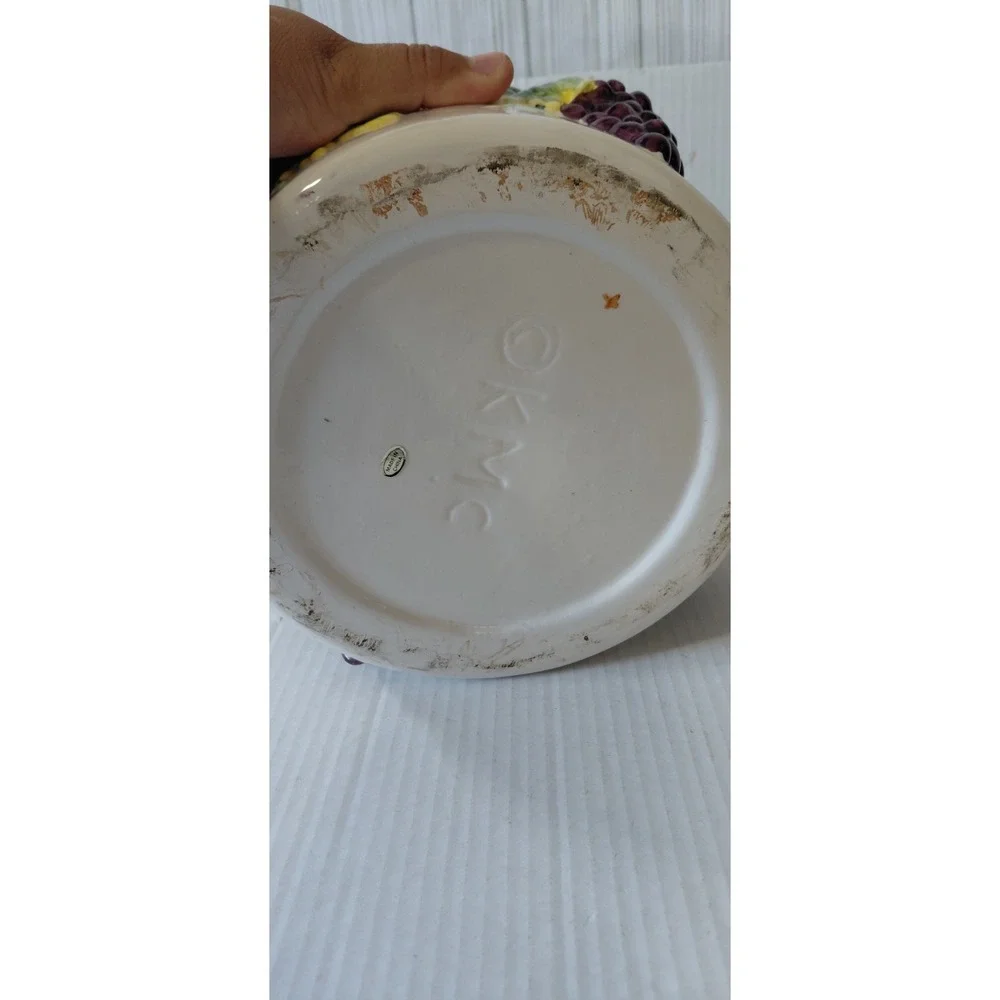 Vintage Retro KMC Tuscany Grapes kitchen collection ceramic Canister Cottagecore